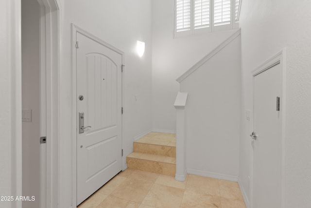 view of tiled foyer