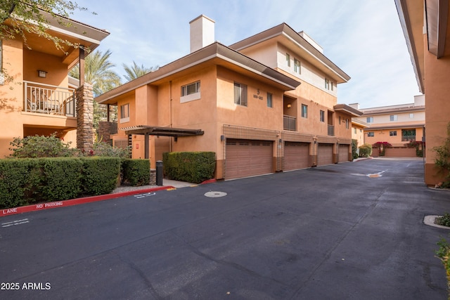 view of property featuring a garage