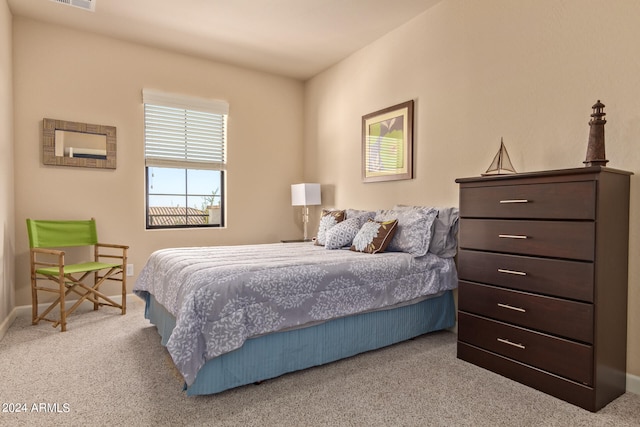 bedroom with carpet floors