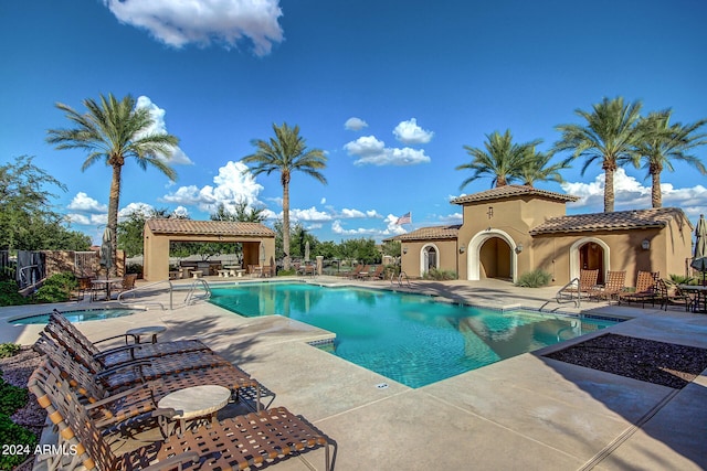 view of pool with a patio