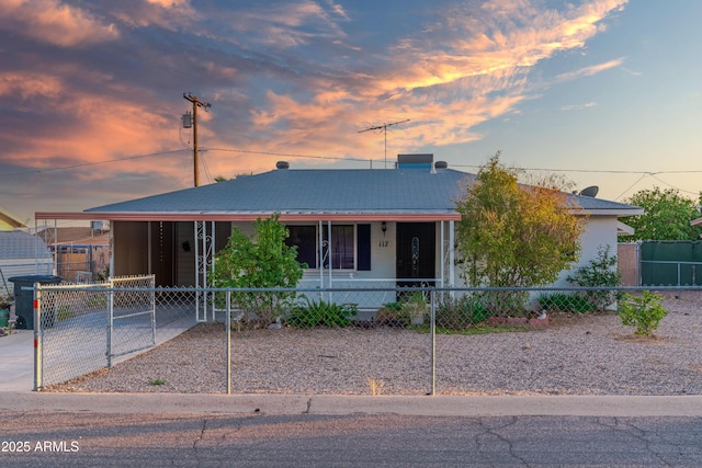 117 Peretz Cir, Morristown, AZ 85342 - view of front of property featuring a fenced front yard and a gate