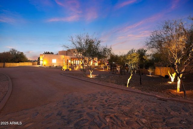 view of pueblo-style home