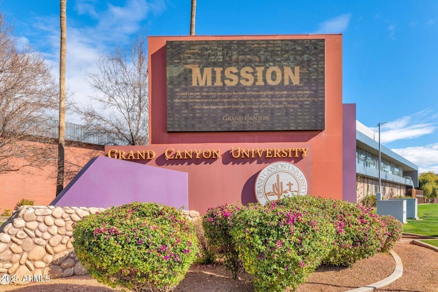 view of community sign