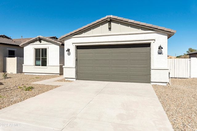 view of front of house featuring a garage