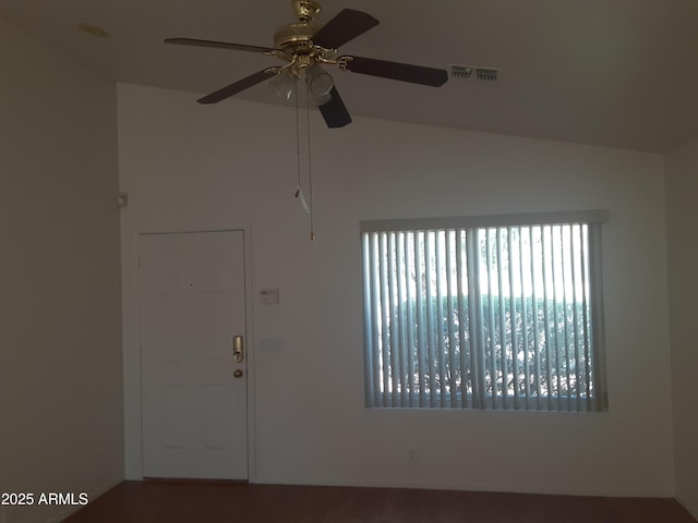 12205 N 41st Ln, Phoenix, AZ 85029 - empty room with lofted ceiling and a ceiling fan