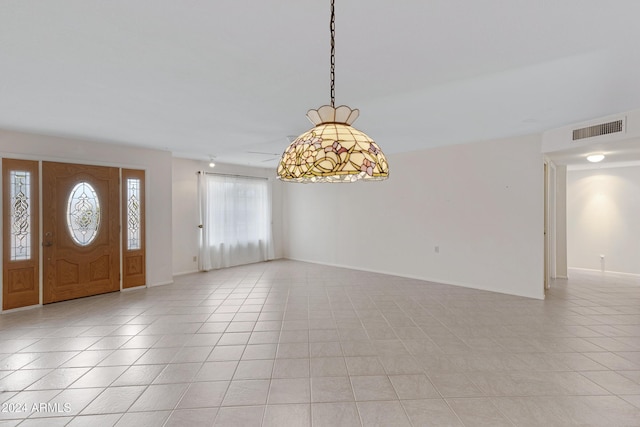 view of tiled foyer entrance