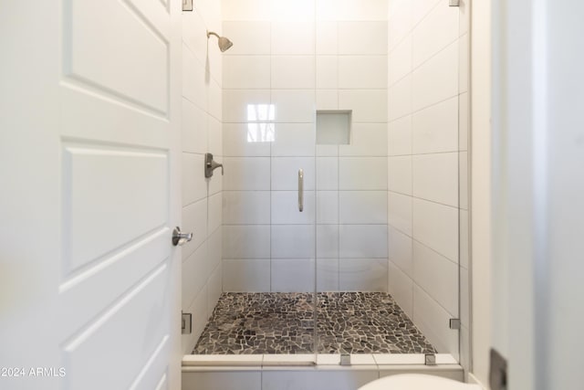 bathroom featuring walk in shower