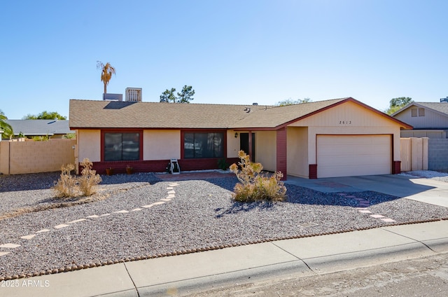 ranch-style house with a garage