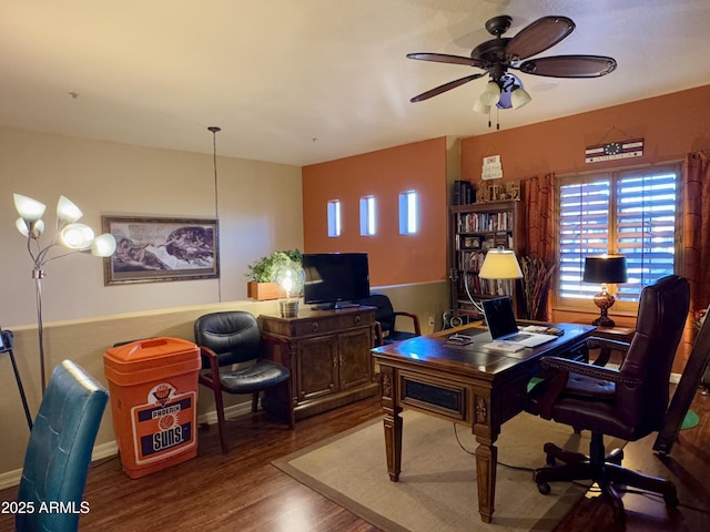 3935 E Rough Rider Rd Unit 1066, Phoenix, AZ 85050 - office space featuring wood finished floors and ceiling fan