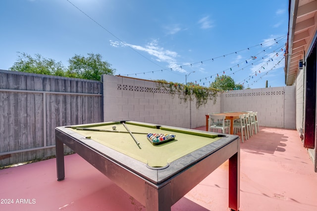 view of patio / terrace with an outdoor bar