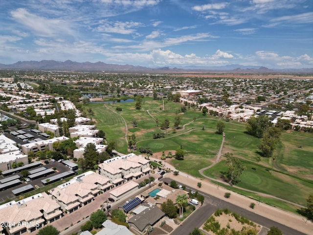 bird's eye view featuring a mountain view