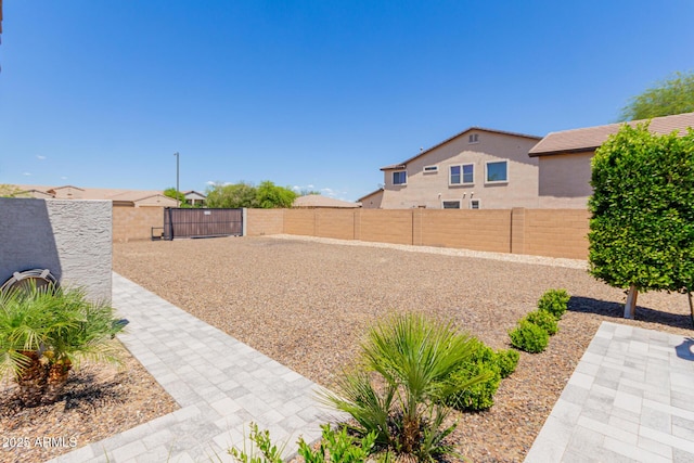 view of fenced backyard