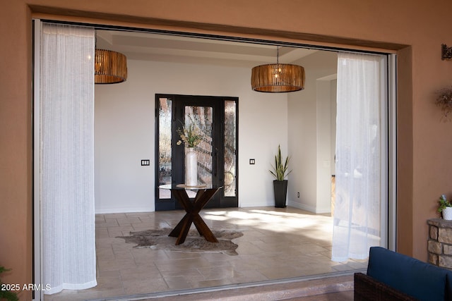 foyer with baseboards