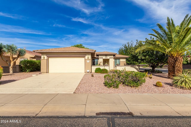 view of front of home featuring a garage