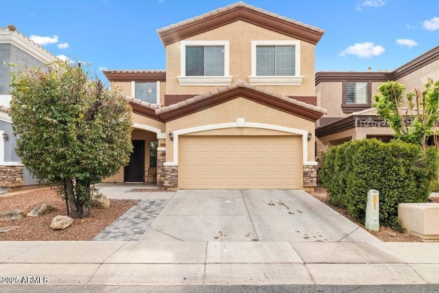 view of front of house featuring a garage