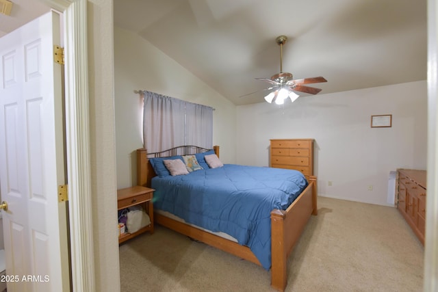 1219 E Avenida Isabela, Casa Grande, AZ 85122 - carpeted bedroom with vaulted ceiling and ceiling fan