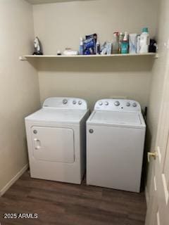 1219 E Avenida Isabela, Casa Grande, AZ 85122 - laundry room with washer and dryer and wood finished floors