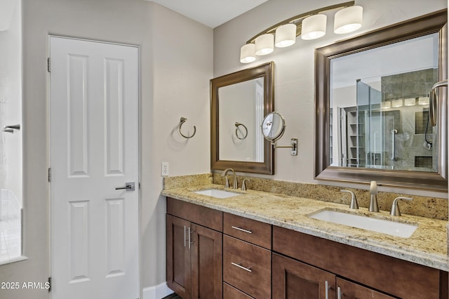 5345 E Mclellan Rd Unit 123, Mesa, AZ 85205 - full bath with double vanity and a shower with door