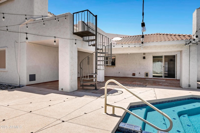 5345 E Mclellan Rd Unit 123, Mesa, AZ 85205 - view of swimming pool featuring stairs, a patio, and a pool