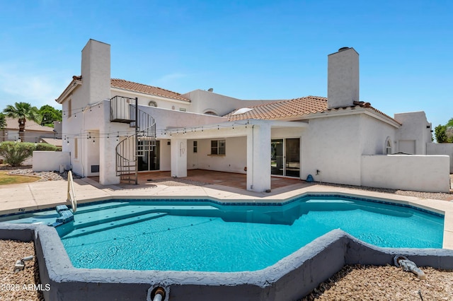 5345 E Mclellan Rd Unit 123, Mesa, AZ 85205 - view of swimming pool with stairway and a patio