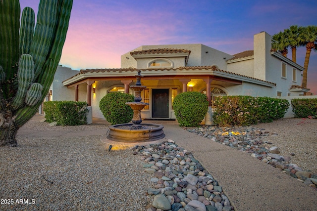 5345 E Mclellan Rd Unit 123, Mesa, AZ 85205 - mediterranean / spanish-style house with stucco siding and a tile roof