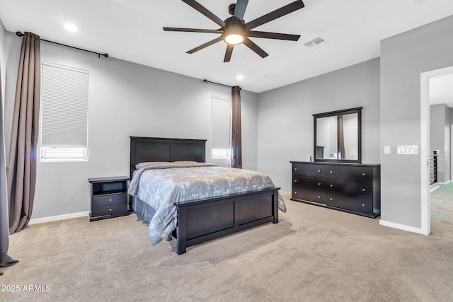 550 E Zion Pl, Chandler, AZ 85249 - carpeted bedroom with a ceiling fan and recessed lighting
