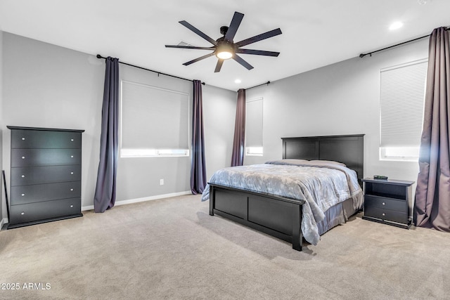 550 E Zion Pl, Chandler, AZ 85249 - bedroom featuring carpet floors, ceiling fan, and recessed lighting