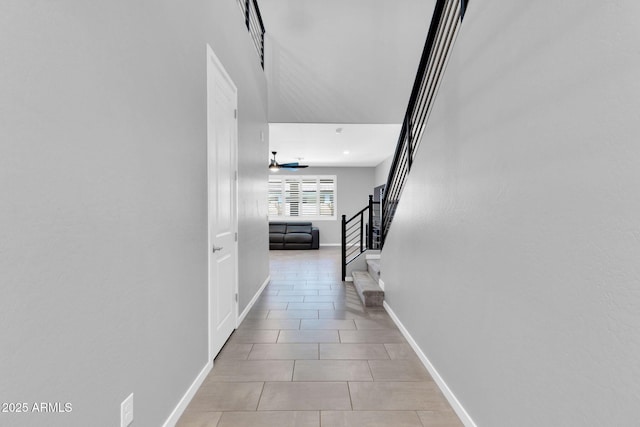 550 E Zion Pl, Chandler, AZ 85249 - hall with stairs and light tile patterned flooring