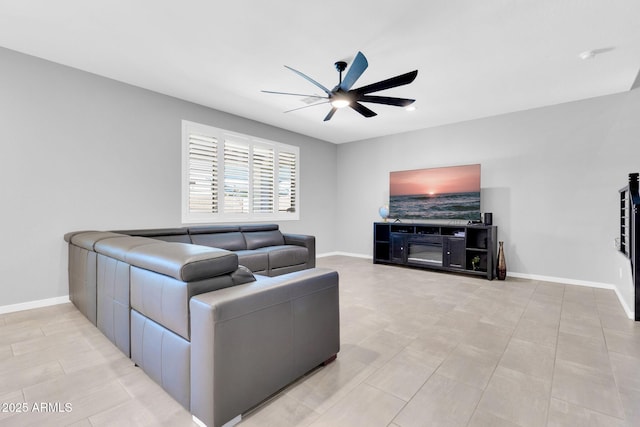 550 E Zion Pl, Chandler, AZ 85249 - living room with ceiling fan and baseboards