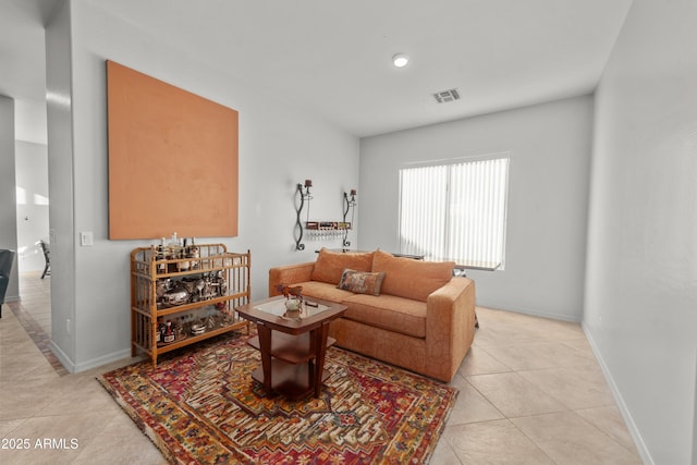 7145 E Cuernavaco Way, Gold Canyon, AZ 85118 - living area with light tile patterned floors, visible vents, and baseboards