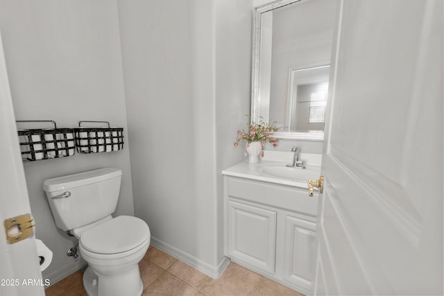 7145 E Cuernavaco Way, Gold Canyon, AZ 85118 - bathroom with toilet, tile patterned flooring, baseboards, and vanity