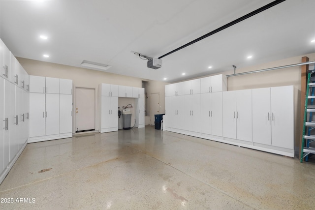 7145 E Cuernavaco Way, Gold Canyon, AZ 85118 - garage with a garage door opener and recessed lighting