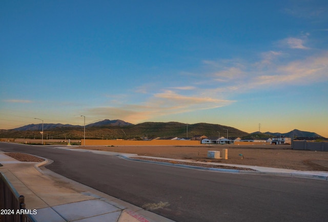 view of road with a mountain view