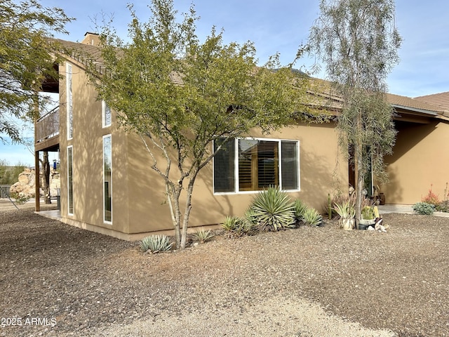 view of property exterior featuring stucco siding