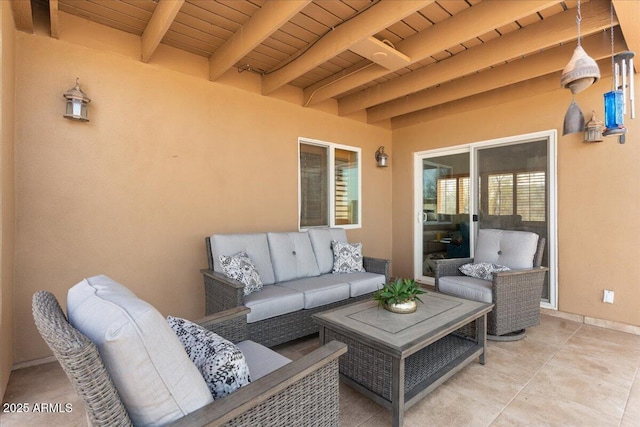 view of patio / terrace with an outdoor hangout area