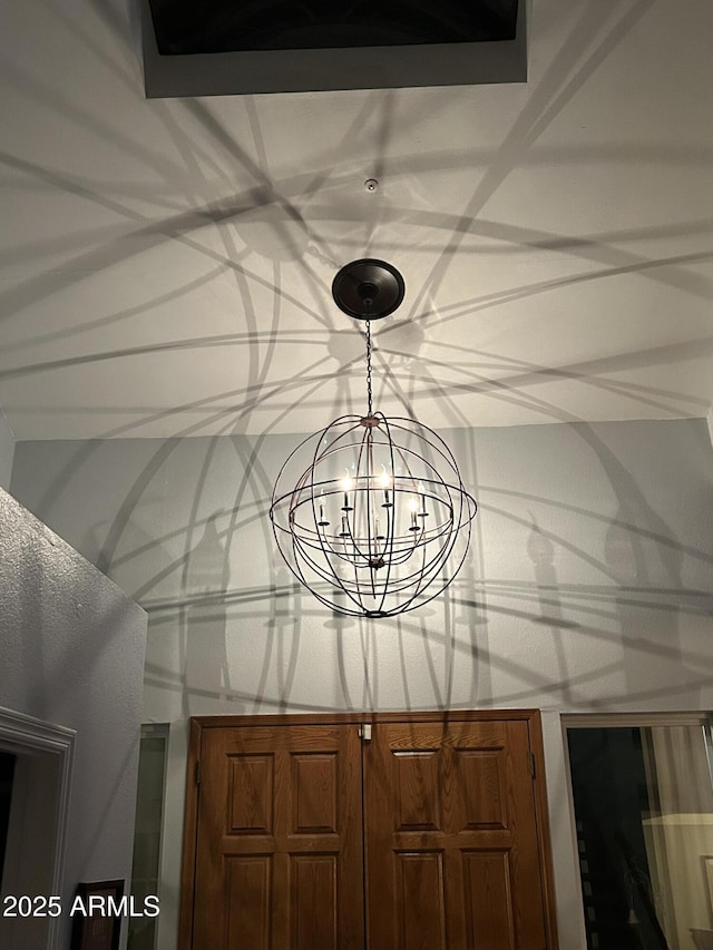 details featuring a notable chandelier