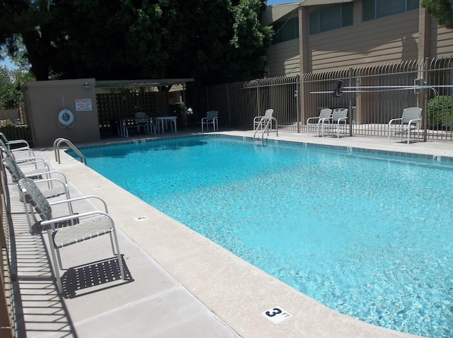 view of pool with a patio area