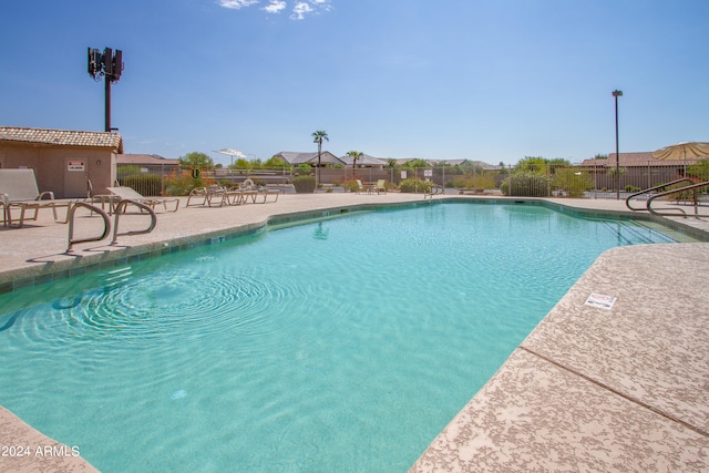 view of pool with a patio area