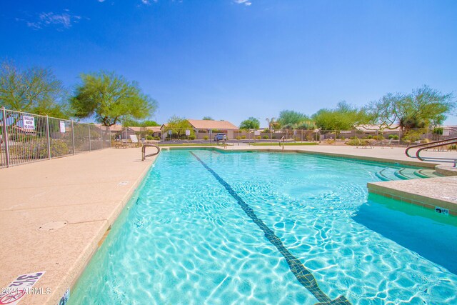 view of pool with a patio area