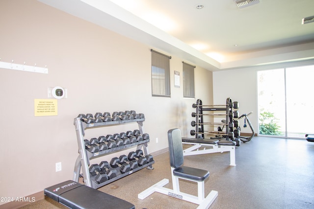 view of exercise room