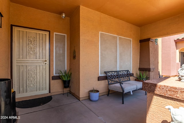 view of doorway to property