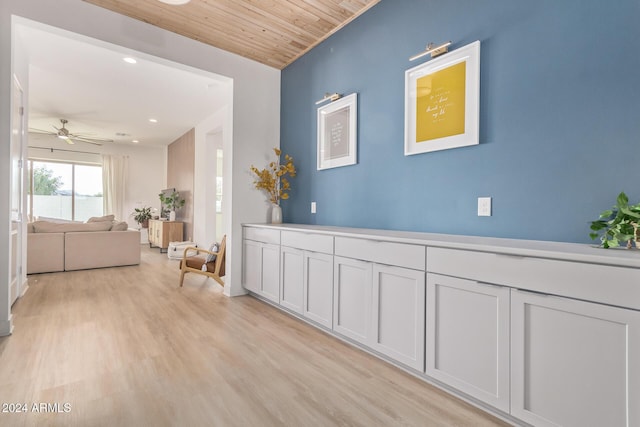 35612 N Lodestone Dr, San Tan Valley, AZ 85144 - hall with wooden ceiling, light wood finished floors, and recessed lighting
