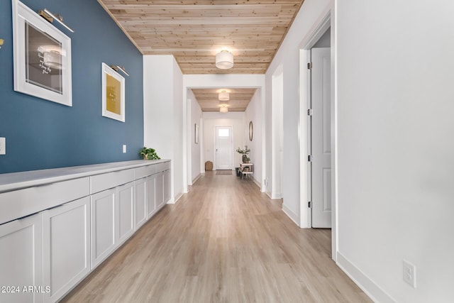 35612 N Lodestone Dr, San Tan Valley, AZ 85144 - corridor featuring wood ceiling, light wood-style floors, and baseboards