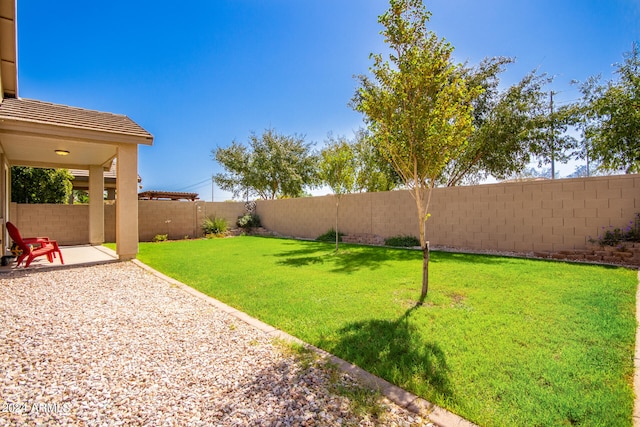 view of yard with a patio