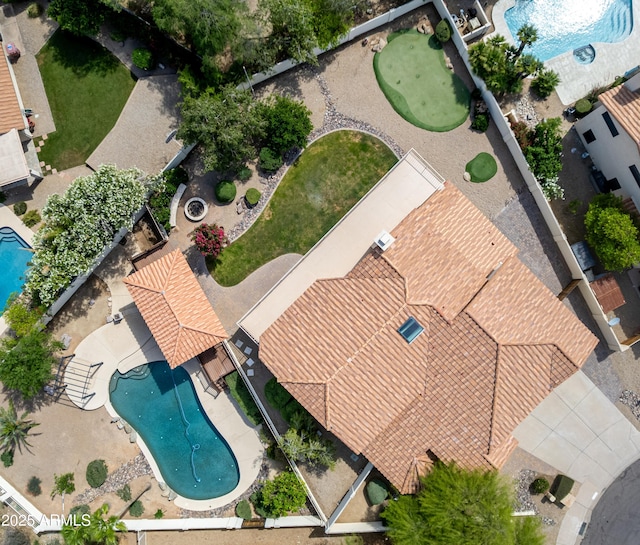 birds eye view of property