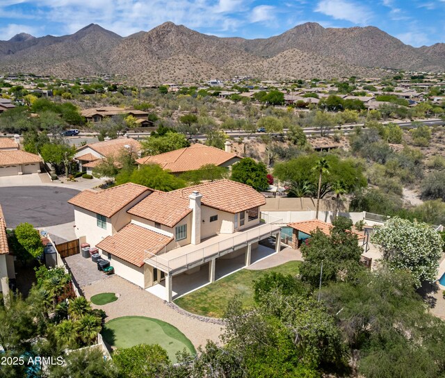 12853 E Yucca St, Scottsdale, AZ 85259 - bird's eye view with a mountain view and a residential view