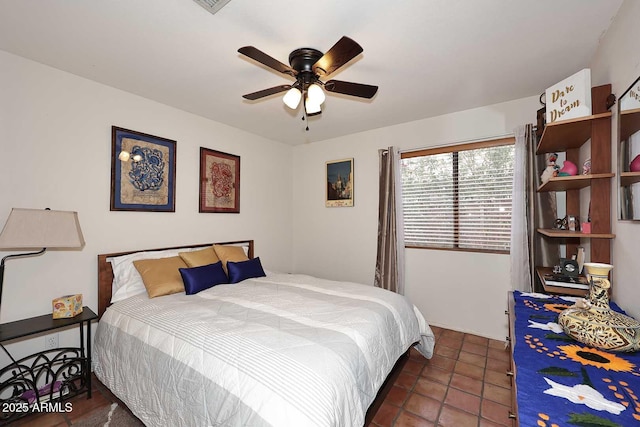14605 S 35th Pl, Phoenix, AZ 85044 - bedroom featuring a ceiling fan and dark tile patterned flooring