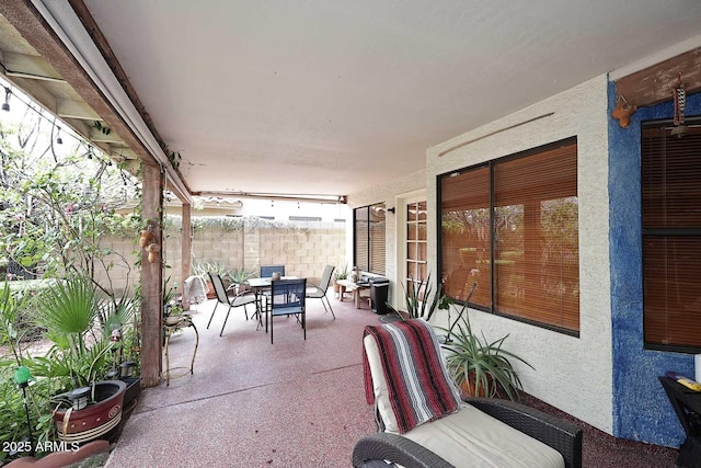 14605 S 35th Pl, Phoenix, AZ 85044 - view of patio featuring outdoor dining space and fence
