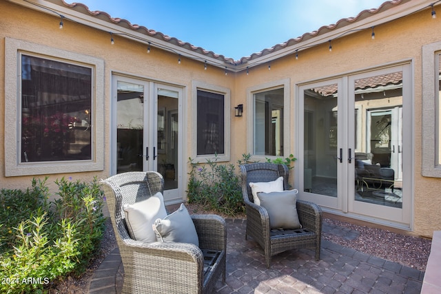 view of patio with french doors