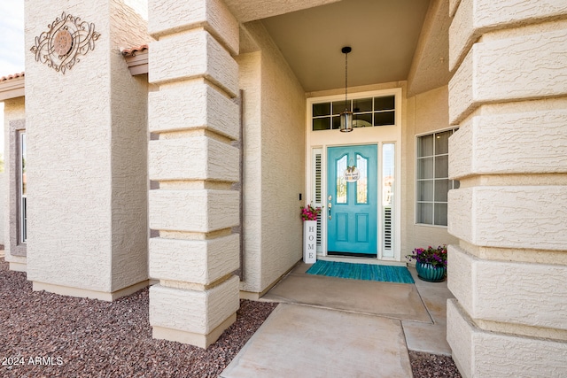 view of doorway to property